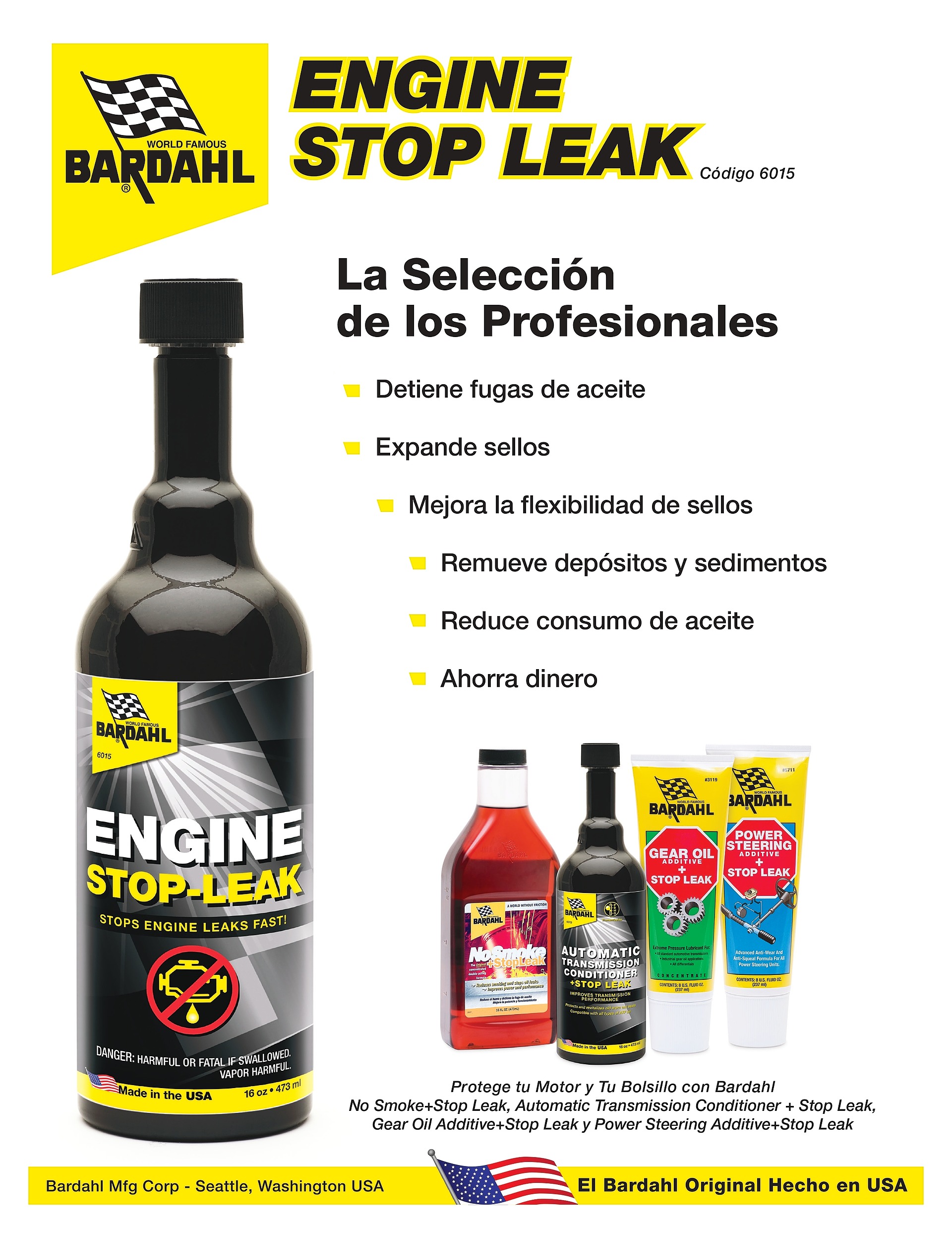 TAPA FUGAS Y ACONDICIONADOR DE SELLOS BARDAHL (caja de 6 unidades)