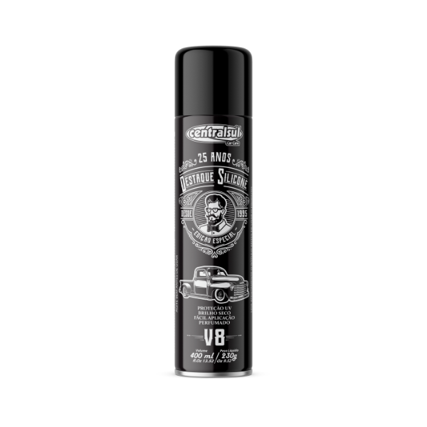 SILICONA PERFUMADA V8 AEROSOL 400ML CENTRALSUL (6 unidades)